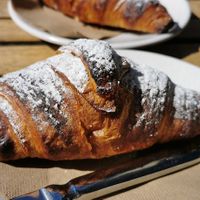 Bit burnt on the top but trust me the texture is amazing and the flavour is 👌 at The Gallery Cafe - Art Gallery of New South Wales in Sydney