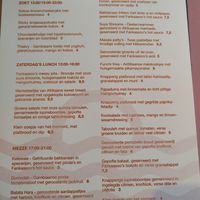 Menu Lunch en Diner (Nederlands) at Fankaasoo  in Groningen