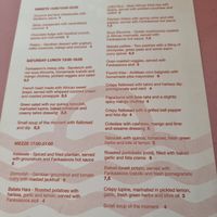 Menu at Fankaasoo  in Groningen