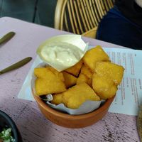 Funchi fries (Maiskuchen) at Fankaasoo  in Groningen