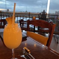 Piña Cola Mocktail (Sans Ethanol) with View 🥰  at Terraza Gran Hotel in Mexico City