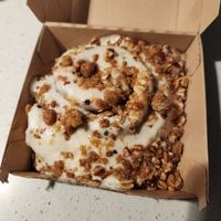 Maple frosting with pecans and pie crumble at Cinnaholic  in Herndon