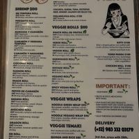 veggie rolls   at Sensei Sushi Bacalar in Bacalar