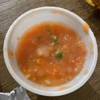the best hot salsa  at Mucho Burrito in Edmonton
