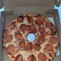 Plant based Pepperoni pizza at Pizza Nova - Church St in Toronto