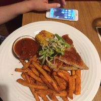 Unbelievably good schnitzel at Chimichurri in Frankfurt