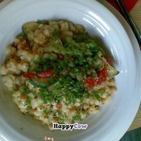 Vegan cheese spaetzle( german noodle) at Chimichurri in Frankfurt