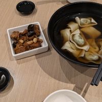 Wontons (translates to Shepard's Purse??) & a soy Shanghainese dish at Songyuelou in Shanghai