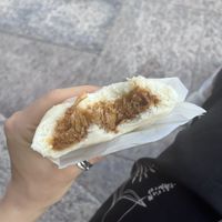 Bean curd bun, also quite good (¥4.5)  at Songyuelou in Shanghai
