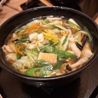 Kenchin soba, hot at Kyoto Soba-Morihei in Kyoto