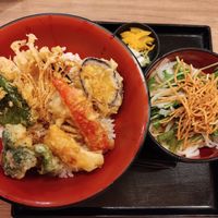 Vegetable tempura set at Kyoto Soba-Morihei in Kyoto