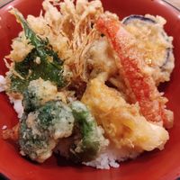 Vegetable tempura at Kyoto Soba-Morihei in Kyoto