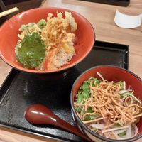 No pickles anymore (Tendon ~1900¥) at Kyoto Soba-Morihei in Kyoto