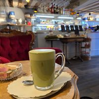 Matcha Latte at Kaffee Klatsch in Brig