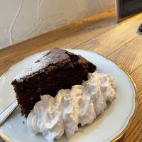 Chocolate cake with vegan cream  at Kaffee Klatsch in Brig