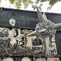 Christmas piñata outside  at Los Loosers in Mexico City