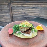 Fishy (plant based of course)  taco at Los Loosers in Mexico City