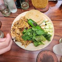 Mushroom parrillada with nuts cheese at Los Loosers in Mexico City