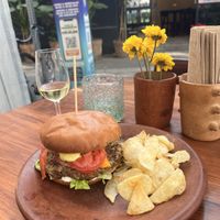 Mushroom burger  at Los Loosers in Mexico City