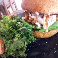 cawliflower burger  at Los Loosers in Mexico City