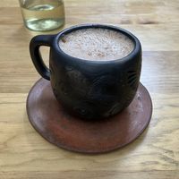 Delicious hot cocoa with organic soy milk. Highly recommend   at Los Loosers in Mexico City