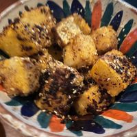 Chili oil tofu at Los Loosers in Mexico City