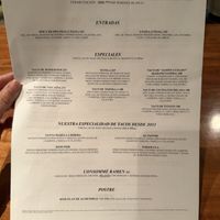 Menu (Spanish)  at Los Loosers in Mexico City