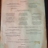 Menú at Los Loosers in Mexico City