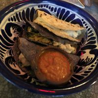  Quesadillas with cheese and veg at Los Loosers in Mexico City