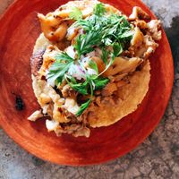 MUSHROOM TACO FRON OMAKASE - NO FAKE MEAT HERE!  at Los Loosers in Mexico City