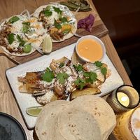 Pabil tacos and potato side  at Sentir in New York City