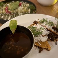 Chunk streak birria tacos  at Sentir in New York City