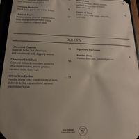 Menu  at Sentir in New York City