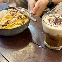Tropical bowl + salted cacao  at La Capo Café in Hanoi