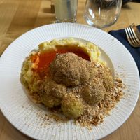 Broccoli steak (vegan) at Samsara in Cluj-napoca