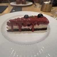 Raw cake with vanilla and berries; vegan  at Samsara in Cluj-napoca