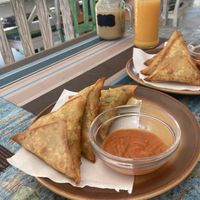 Vegan samosa  at Pallet Cafe in Diani Beach