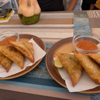 Vegan samosa at Pallet Cafe in Diani Beach