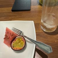 Complimentary fruits at the end of the meal 😃  at Shashin-ka in Diani Beach