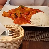 Todo with 5 vegetables and rice at Little Ha Noi in Warsaw