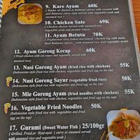 Menu 2 - September 2024 at Warung Bintang in Manggis