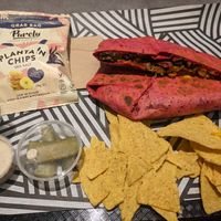 Falafel and sun-dried tomatoes toasted wrap at Choppaluna - Wembley in North West London