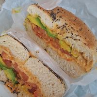 Schmear Campaign Bagel at Grabstein's Bagels in New York City