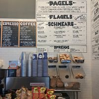 Menu / Counter at Grabstein's Bagels in New York City