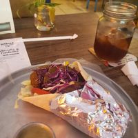Falafel gyro at Teklebab in Santa Tecla