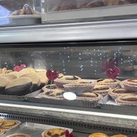 The selection of vegan cookies and tarts  at Pasticceria Lipari in Milan