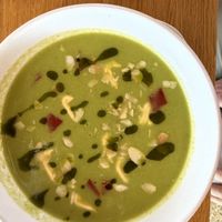 Asparagus Soup delicious   at Yabby Lake Vineyard in Tuerong