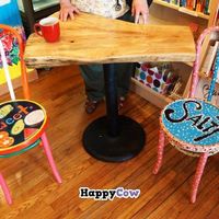 funky seating at Breathe Bookstore Cafe in Baltimore