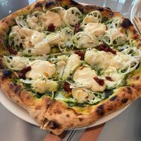 Pesto & lotus root. Interesting combination  at Weirdough - 위어도우 in Seoul