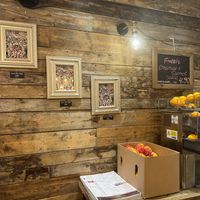 Art on the wall.  at Pedro's Café  in North West London